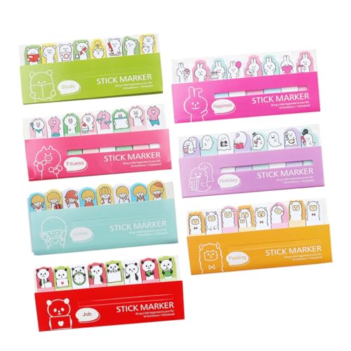 ARTIBETTER 2 Sätze Kawaii Cartoon Haftnotizen Teiliges Selbstklebende Index Tabs Für Büro Und Schule Wiederverwendbare Farbige Notizzettel Markieren Notizen 7 Stück * 2 von Artibetter