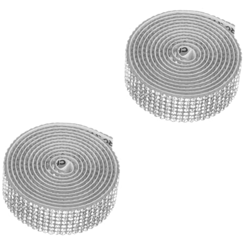 ARTIBETTER 2 Sätze Klebstoff -strasssteine Dekoration Basteln Bastelstreifen Hochzeit Dekoratives Wickelband Für Handwerk Strasssteine ​​nähen Bausatz Weiß Bohrstange von Artibetter