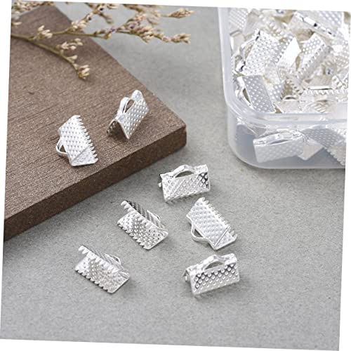 ARTIBETTER 2 Sätze Klemmclip Seilklemme Kordelenden Verschlüsse Befunde Crimpenden Mit Schmuckverbinder Komponenten Lesezeichen Pinch Crimp Klemmenden Komponenten 100 Stück * 2 von Artibetter