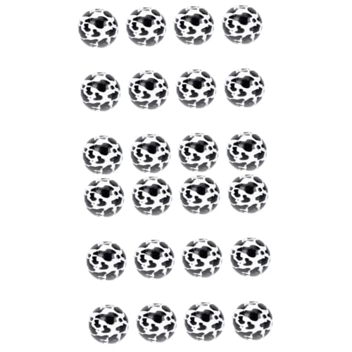 ARTIBETTER 2 Sätze Kuhmuster Holzperlen Diy Bastelzubehör Für Armbänder Dekorationen Schmuckherstellung Hautfreundliche Glatte Holzperlen Für Kreative Projekte 100 Stück * 2 von Artibetter