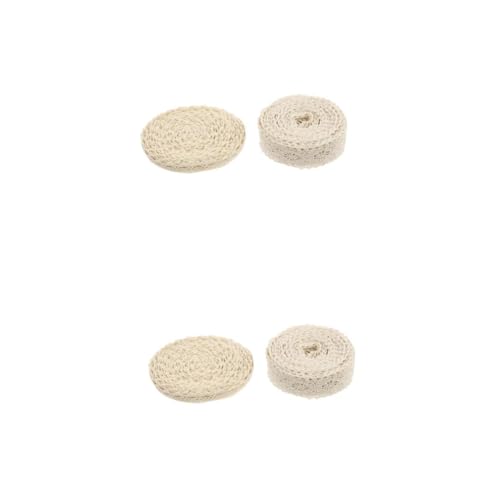 ARTIBETTER 2 Sätze Lace Ribbon Spitzenbänder Beige Für Diy Handarbeiten Hochzeitsdekoration Kleidung Und Bastelprojekte 2 Rollen * 2 von Artibetter