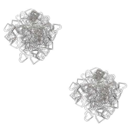 ARTIBETTER 2 Sätze Liebe Büroklammer Herz Geformt Papierverschlüsse Größe Büroklammern Kleine Papierklammern Schulzeitungsklammern Kleine Büroklammern Papierclips Metall Silber 100 Stück * 2 von Artibetter