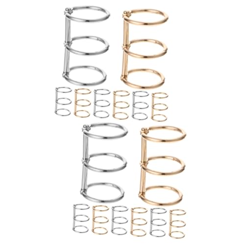 ARTIBETTER 2 Sätze Löad-blatt-ringwerkzeug Schlüssel Bindemittel Bindung Kleine Binderinge Ringe Für Papier Ringordner Für Lose Blätter Metall Offene Kartenringe Legierung 8 Stück * 2 von Artibetter