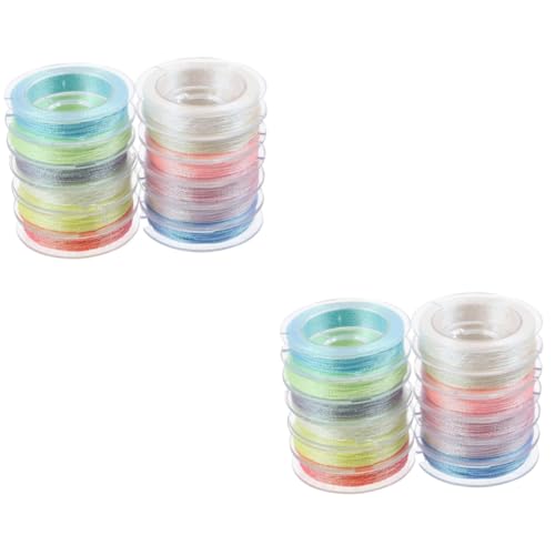 ARTIBETTER 2 Sätze Luminous Sewing Thread Leuchtendes Stickgarn Für DIY Hautfreundlich Und Vielseitig Einsetzbar Für Stickerei Quiltarbeiten Und Bastelprojekte 12 Rollen * 2 von Artibetter