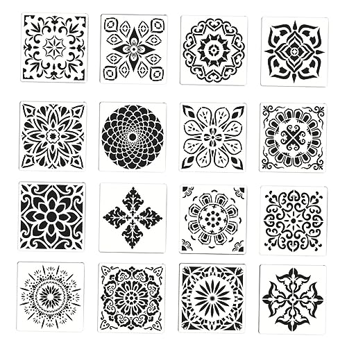ARTIBETTER 2 Sätze Mandala Schablonen Wiederverwendbare Malvorlagen für Kreative Diy Projekte Teiliges Set Silber für Kunsthandwerk und Dekoration von Artibetter