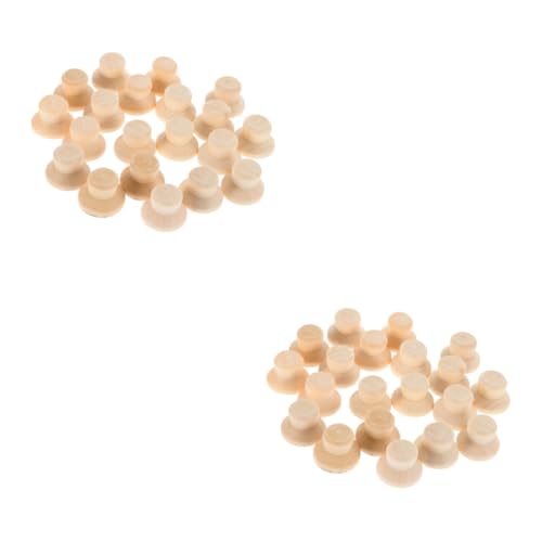 ARTIBETTER 2 Sätze Marionettenhut Party Diy Leere Peg-puppen-mütze Blanko-peg-puppenhut Unvollendet Diy Holzhut Basteln Hut Aus Unbemalten Holzklammern Hölzern 40 Stück * 2 von Artibetter