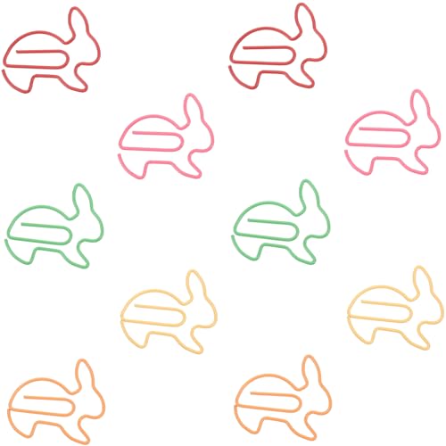 ARTIBETTER 2 Sätze Metall Cartoon Papierclips Hasenform Bunte Büroklammern Für Schule Und Bürobedarf Langlebig Und Für Notizen Und Organisation 20 Stück * 2 von Artibetter