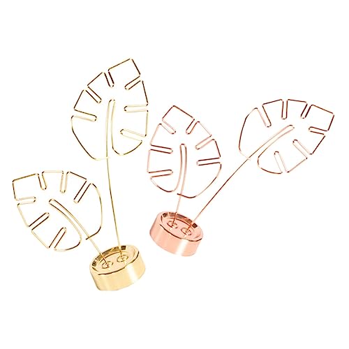 ARTIBETTER 2 Sätze Metallkartenhalter Dekorative Foto Clips Für Tischkarten Hochzeiten Geburtstagsfeiern Jubiläen Robuste Klammern Roségold Und Gold 2 Stücke * 2 von Artibetter