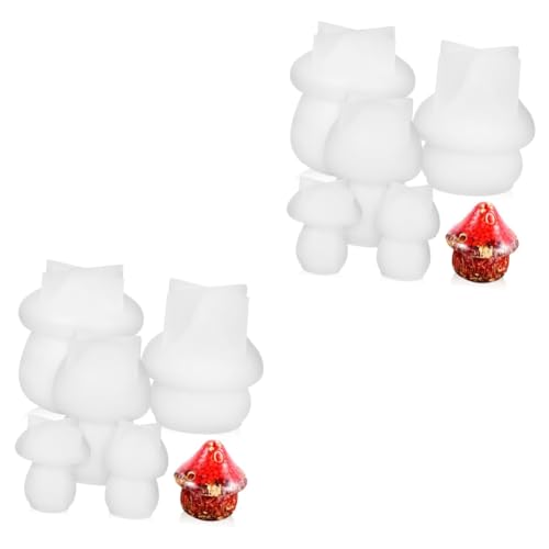ARTIBETTER 2 Sätze Mushroom Jar Silikonform Diy Gießform Für Kleine Gläser Vielseitig Einsetzbar Aufbewahrungsbehälter Und Stilvolle Dekoration Für Zuhause 5 Stück * 2 von Artibetter