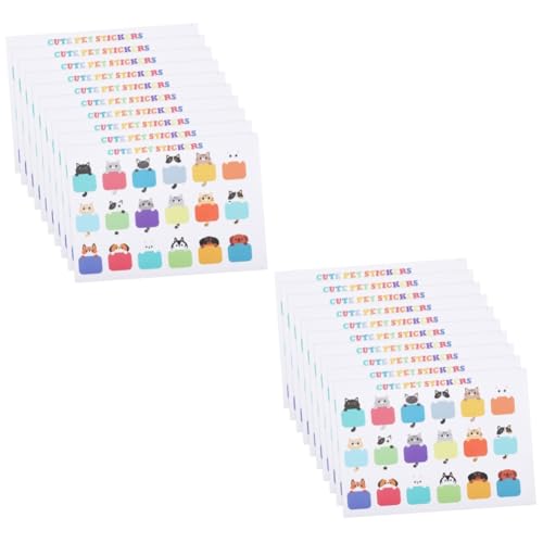 ARTIBETTER 2 Sätze Namensaufkleber Etiketten Leere Aufkleber Leeres Namensschild Aufkleber Katze Katzenspielzeug Für Süße Aufkleber Katzenprodukte Papier 10 Blätter * 2 von Artibetter