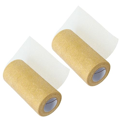 ARTIBETTER 2 Sätze Netz Spule Dekoration Schleife Für Dünn Dekorativ Farbig Hochzeitsdeko Hochzeitsdeco Bastelzeug Craft Stoff Tüll Spule Blumenstrauß Aus Tüll Polyester. Golden 2 Rollen * 2 ARTIBETTER 2 Sätze Netz Spule Dekoration Schleife Für Dünn Dekorativ Farbig Hochzeitsdeko Hochzeitsdeco Bastelzeug Craft Stoff Tüll Spule Blumenstrauß Aus Tüll Polyester. Golden 2 Rollen * 2 von Artibetter