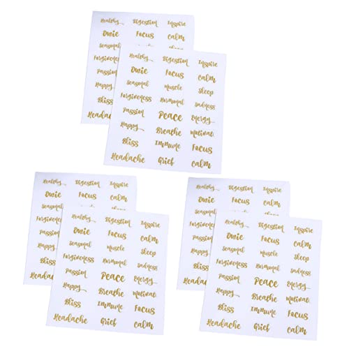 ARTIBETTER 2 Sätze Ölflaschen Etiketten Mit Goldenen Buchstaben Selbstklebende Sticker Für Flaschen Zur Organisation Und Kennzeichnung Von Ätherischen Ölen 6 Blätter * 2 von Artibetter