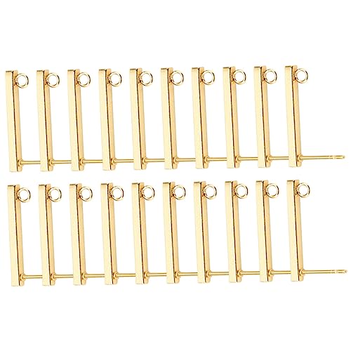 ARTIBETTER 2 Sätze Ohrstecker Rechteckige Ohrringe Mit Ring Für Diy Schmuckherstellung Hautfreundlich Und Langlebig 20 Stück * 2 von Artibetter