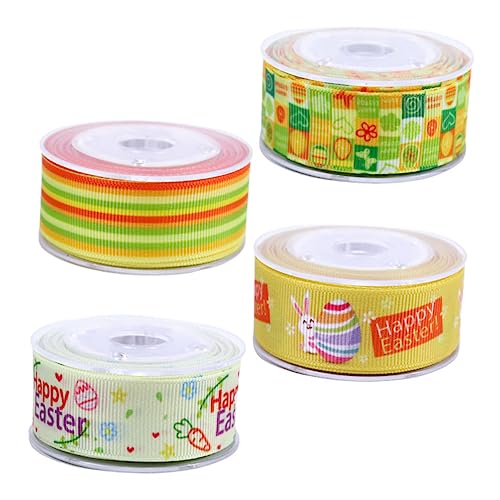 ARTIBETTER 2 Sätze Osterband Fadenspule Dekoband Ostern Dekoringe Dekoration Verpackungen Für Garnband Dekorband Party Diy-band Basteln Kopfschmuck Diy Band Polyester 4 Rollen * 2 von Artibetter