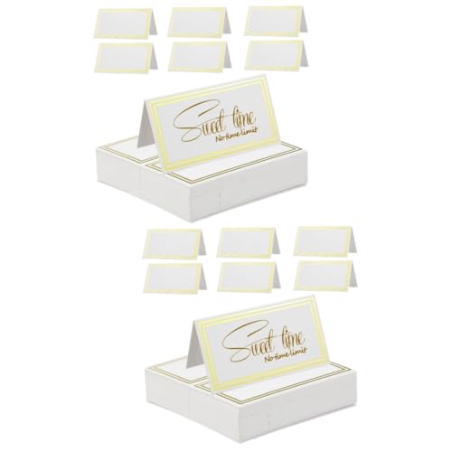 ARTIBETTER 2 Sätze Platzkarten Mit Bronziertem Design Elegante Tischkarten Für Hochzeiten Und Dinnerpartys Dreidimensionale Tischkarten Aus Dickem Einfach Zu Beschriften 60 Stück * 2 von Artibetter