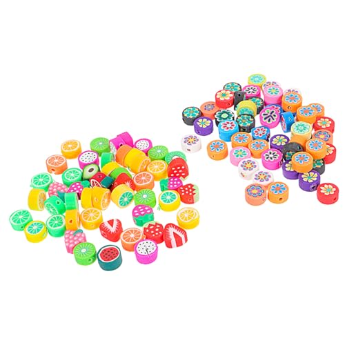 ARTIBETTER 2 Sätze Polymer Clay Beads Thema Handgemachte Perlen Für Diy Schmuck Mischset Für Armbänder Für Bastelprojekte 100 Stück * 2 von Artibetter