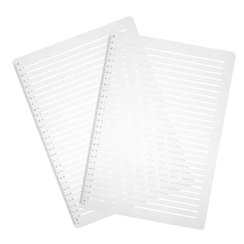 ARTIBETTER 2 Sätze Präzise Kunststoff Linealschablone mit Abstand Geradlinige Zeichenvorlage für Kalligraphie Journaling Stencil und Schreibhilfe Vielseitig für Kreative Projekte Geeignet von Artibetter