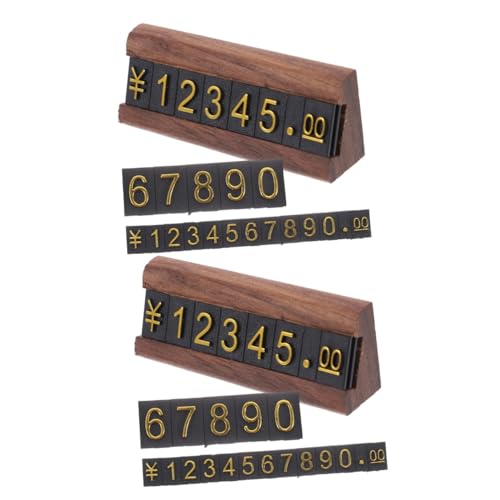 ARTIBETTER 2 Sätze Preisschild Schmuck Stichworte Ausstellungsstand für Einzelhandels -Tags Einzelhandelspreissystem Display Etikett Label Counter Top Ständer Preisstand Preisauslagen Plastik von Artibetter