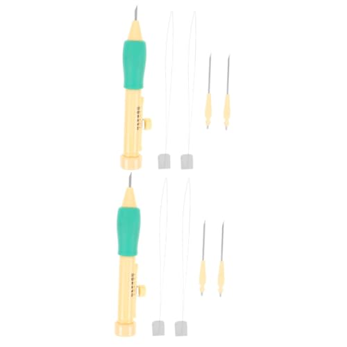 ARTIBETTER 2 Sätze Punch Needle Set für Stickerei Ergonomische Sticken Nadeln für Anfänger mit Verschiedenen Nadeln für Diy Projekte für Stoffe und Handarbeiten und Bastelkurse von Artibetter
