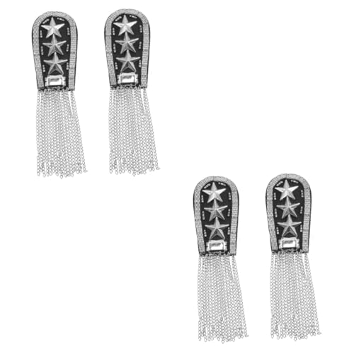 ARTIBETTER 2 Sätze Quasten Eskapula Schmuck Schulterklappen Epauletten Vintage Quaste Epaulet Punk-epaulette Schulterklappen Quaste Schulterschmuck Legierung 2 Stücke * 2 von Artibetter