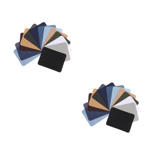 ARTIBETTER 2 Sätze Reparaturflicken Set Rechteckige Bügelflicken Für Kleidung Selbstklebende Stoffpatches Zum Aufbügeln Für Jeans Taschen Hüte Und Mehr 24 Stück * 2 von Artibetter