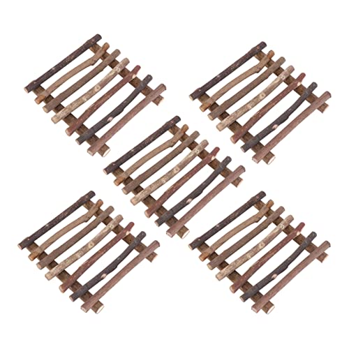 ARTIBETTER 2 Sätze Retro Strukturierte Holzleisten Weihnachten Gartenschmuck Feengartenzubehör Holzstäbchen Naturholz Holzblockmaterial Bastelmaterial Zum Selbermachen Brown 5 Stücke * 2 von Artibetter