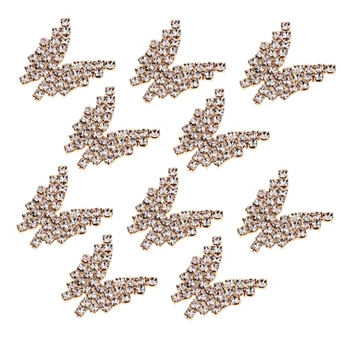 ARTIBETTER 2 Sätze Schmetterling Strass Zubehör Flügel Reiz Geformt Bobby Schmetterlings-charme Party Nähen Festival Dekorationen Strasssteine Diy Liefert Legierung Strass 10 Stück * 2 von Artibetter