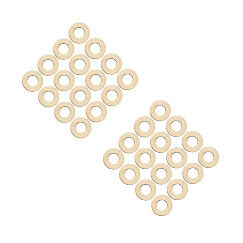 ARTIBETTER 2 Sätze Schmuckzubehör Aus Holzspänen Leerzeichen Basteln Ornamente Dekoration Weihnachten Dekoring Weihnachten Craft Hohlkreis Kleiner Kreis Ausgehöhlter Holz Bambus 200 Stück * 2 von Artibetter