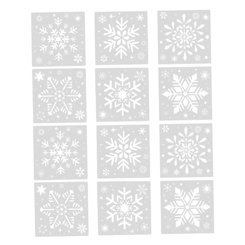 ARTIBETTER 2 Sätze Schneeflocke Malvorlage Schneeflocken Malvorlagen Basteln Winterschablonen Dekoration Geformt Ausschnitte Schablonen Zum Malen Auf Bauernhausschablonen Pp Weiß von Artibetter