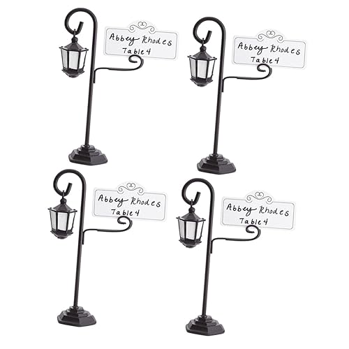 ARTIBETTER 2 Sätze Schwarz Straßenlaternen Memo Foto Halter Aus Resin Notizclips Für Hochzeits Und Partytischdekoration Stabil Und Wiederverwendbar Für Platzkarten Und Menüs 2 Stück * 2 von Artibetter