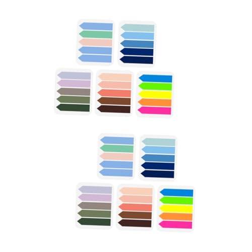 ARTIBETTER 2 Sätze Seitenmarker Selbstklebende Page Tabs Für Büro Schule Und Zuhause Haftnotizen Fluoreszierenden Macaron Für Effektive Organisation Und Markierung 5 Packungen * 2 von Artibetter