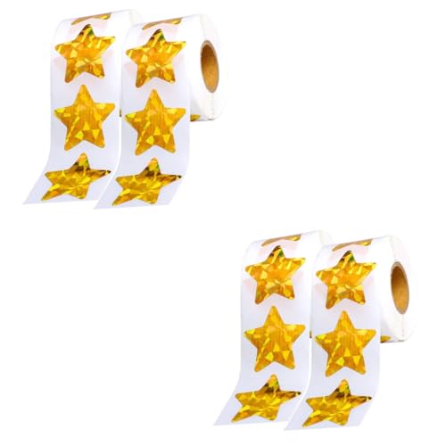 ARTIBETTER 2 Sätze Siegel Aufkleber Etiketten Aufkleber Verpackungsaufkleber Niedliche Etikettenaufkleber Aufkleber-etiketten Kupferplattenaufkleber Golden 2 Rollen * 2 von Artibetter