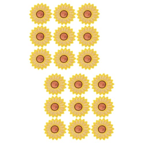 ARTIBETTER 2 Sätze Sonnenblumen Stickerei Patches Bügel Und Nähflicken Für Kleidung Accessoires Und Dekoration Muster Für Jeans Taschen Und Mehr 12 Stück * 2 von Artibetter