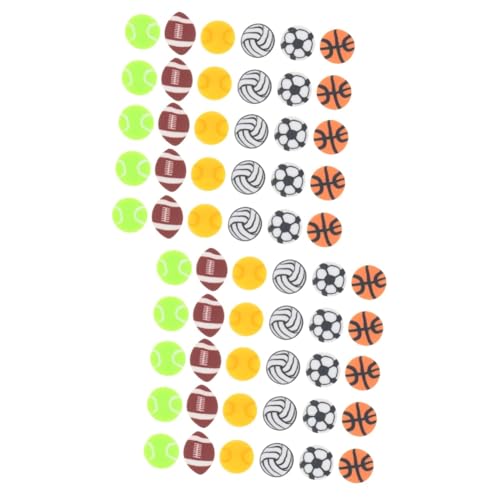 ARTIBETTER 2 Sätze Sportperlen Rugby -perlen Fußballperlen Für Armbänder Farbe Farbig Sport Lose Perlen Fußballanhänger Für Die Schmuckherstellung Polymer-ton 200 Stück * 2 von Artibetter