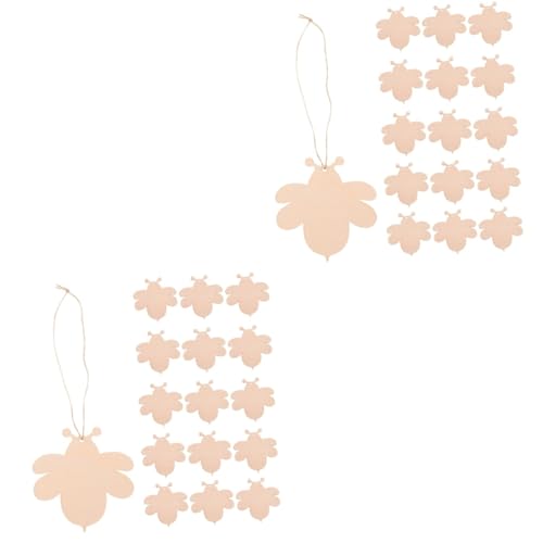ARTIBETTER 2 Sätze Stücke Bienendekoration Anlage Bienenaufkleber Zum Basteln Wabenschablone Unvollendete Hummelausschnitte Die Kunsthandwerk Malerei Cabochons Trendy Hölzern Khaki von Artibetter
