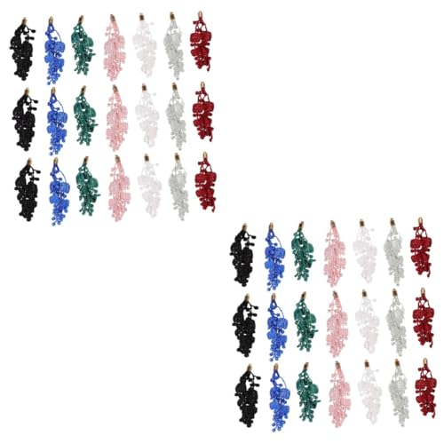 ARTIBETTER 2 Sätze Teiliges Diy Schmuckset Mit Kreativen Quasten Für Ohrringe Vielseitige Bastelmaterialien Leuchtenden Farben Für Schmuckprojekte 32 Stück * 2 von Artibetter