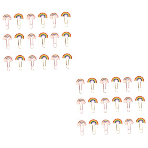 ARTIBETTER 2 Sätze Teiliges Farbenfrohe Büroklammern Regenbogenform Kreative Papierclips Für Dokumente Notizen Und Diy Projekte Leicht Und Platzsparend Für Schule Und Büro 20 Stück * 2 von Artibetter