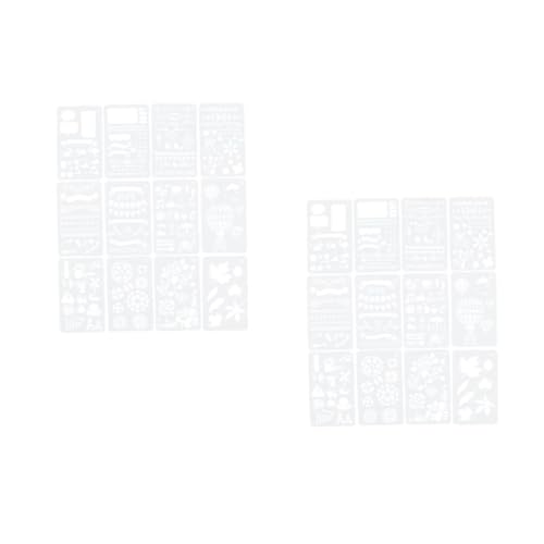 ARTIBETTER 2 Sätze Teiliges Lustiger Malvorlagen Für Diy Zeichnungen Kreative Schablonen Für Scrapbooking Geeignet Für Zufälliger Stil Weiß 12 Stück * 2 von Artibetter