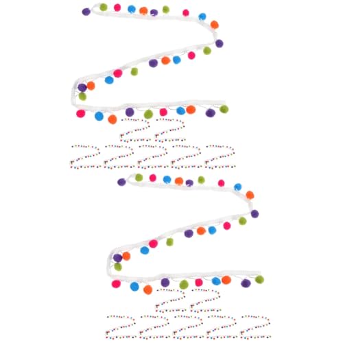 ARTIBETTER 2 Sätze Teiliges Pompon Ball Fransenborte Diy Bastelzubehör Für Kreative Kinderprojekte Farbige Spitzenborte Pro Für Dekoration Und Handarbeiten 8 Stück * 2 von Artibetter