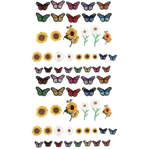 ARTIBETTER 2 Sätze Teiliges Sonnenblumen Stickerei Stoffaufnäher Diy Blüten Und Schmetterlings Patches Für Kreative Nähprojekte Und Kleidung 33 Stück * 2 ARTIBETTER 2 Sätze Teiliges Sonnenblumen Stickerei Stoffaufnäher Diy Blüten Und Schmetterlings Patches Für Kreative Nähprojekte Und Kleidung 33 Stück * 2 von Artibetter