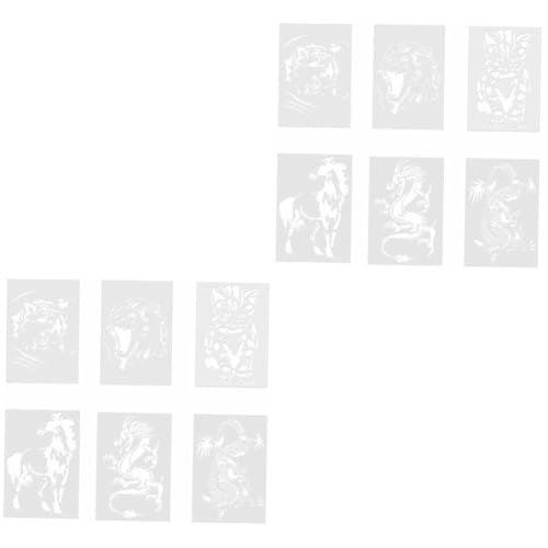 ARTIBETTER 2 Sätze Teiliges Tier Malvorlagen Schablonen Für Kreative Diy Malschablonen Mit Tiermotiven Wiederverwendbar Und Leicht Für Bastelprojekte Und Schulaufgaben 6 Stück * 2 von Artibetter