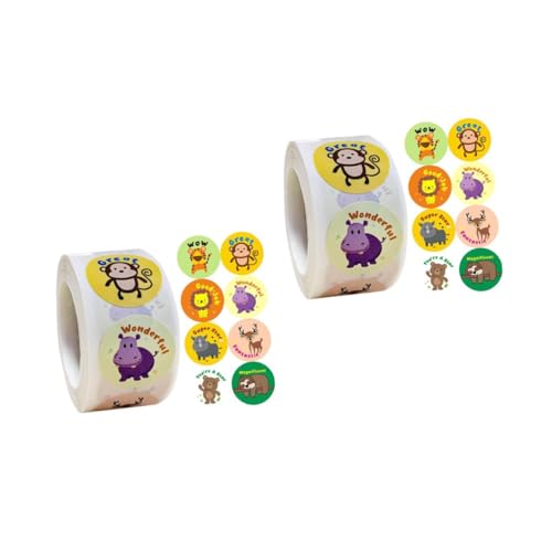 ARTIBETTER 2 Sätze Tierdesign Aufkleber Selbstklebende Etiketten Für Verpackung Geschenkverpackung Und Dekoration Bunte Tieraufkleber Für Süßigkeiten Kuchen Und 500 Stück * 2 ARTIBETTER 2 Sätze Tierdesign Aufkleber Selbstklebende Etiketten Für Verpackung Geschenkverpackung Und Dekoration Bunte Tieraufkleber Für Süßigkeiten Kuchen Und 500 Stück * 2 von Artibetter