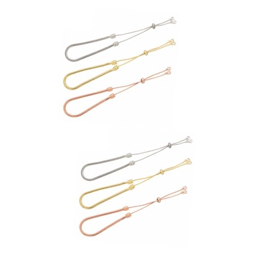 ARTIBETTER 2 Sätze Verstellbare Perlenarmbänder Diy Halbfertige Handkette Schmuckzubehör Gold Weißgold Roségold Für Basteln 3 Stück * 2 von Artibetter