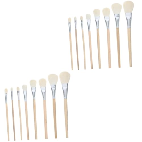 ARTIBETTER 2 Sätze Wollpinsel Glanz Kunstmalerei Dünn Töpfer Keramik Glasur Verglasungsbürste Zeichnenpinsel Aquarelle Aquarellmalwerkzeuge Mischen Ton Liner Aquarellpinsel Wolle 8 Stück * 2 von Artibetter