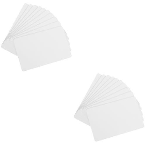 ARTIBETTER 2 Sätze Zeichnungs-tag-stütze Karte Klein Schmucklos Name Unfertiges Leeres Etikett Leeres Bemalbares Etikett Geschenkanhänger Für Diy Ausweis Pvc Weiß 10 Stück * 2 von Artibetter