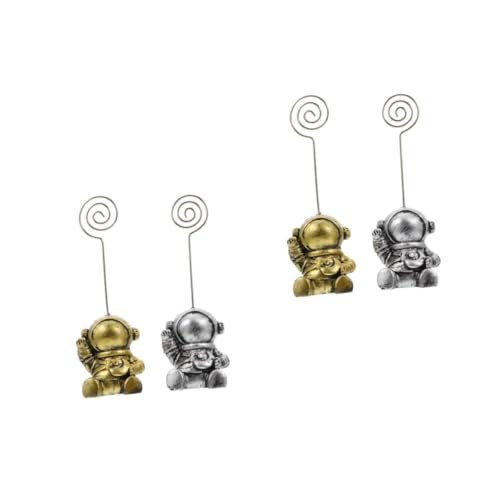 ARTIBETTER 2 Sets 2 Stück Astronauten Visitenkartenhalter Memohalter Büroklammern Fotoklammern Bildklammern Fotoklammer Für Zuhause Schreibtischschmuck Memoklammer von Artibetter