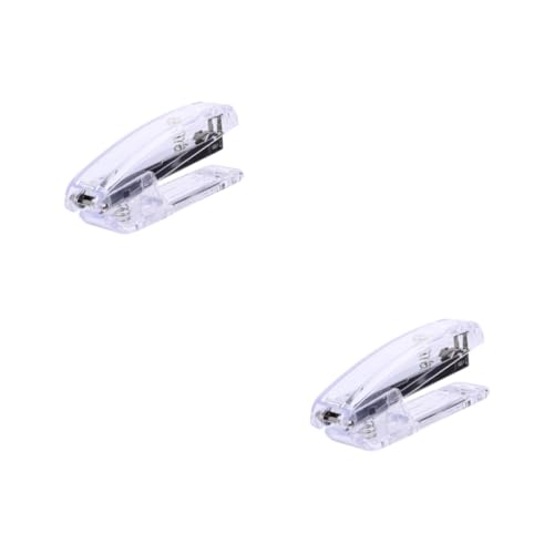ARTIBETTER 2 Stck. Ergonomischer Kreativer Heftgerät für Büro und Buchbindung Transparente Elegante Heftmaschine Silber von Artibetter