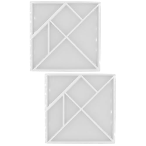ARTIBETTER 2 Stck. Silikon Tangram Form für Diy Epoxidharz Bastelprojekte Kreative Gießform für Jigsaw Puzzle Herstellung für Handarbeitsliebhaber und Bastelprojekte von Artibetter