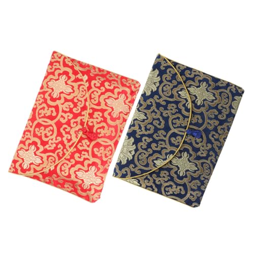 ARTIBETTER 2 Stück Aufbewahrungstasche für Schriften Beutel Büchertasche Seide klein buddhistische Stickerei Aufbewahrungstasche für Stickereien Verpackungstaschen von Artibetter