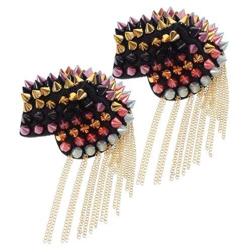 ARTIBETTER 2 Stück Bunte Quasten Schulterklappen mit Nieten Vintage Epauletten Applikationen für Kostüme Cosplay Halloween Modische Schulterschmuck Dekoration ARTIBETTER 2 Stück Bunte Quasten Schulterklappen mit Nieten Vintage Epauletten Applikationen für Kostüme Cosplay Halloween Modische Schulterschmuck Dekoration von Artibetter